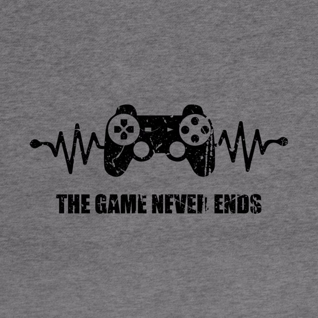 game never ends heartbeat controller gamer quote gaming by jodotodesign